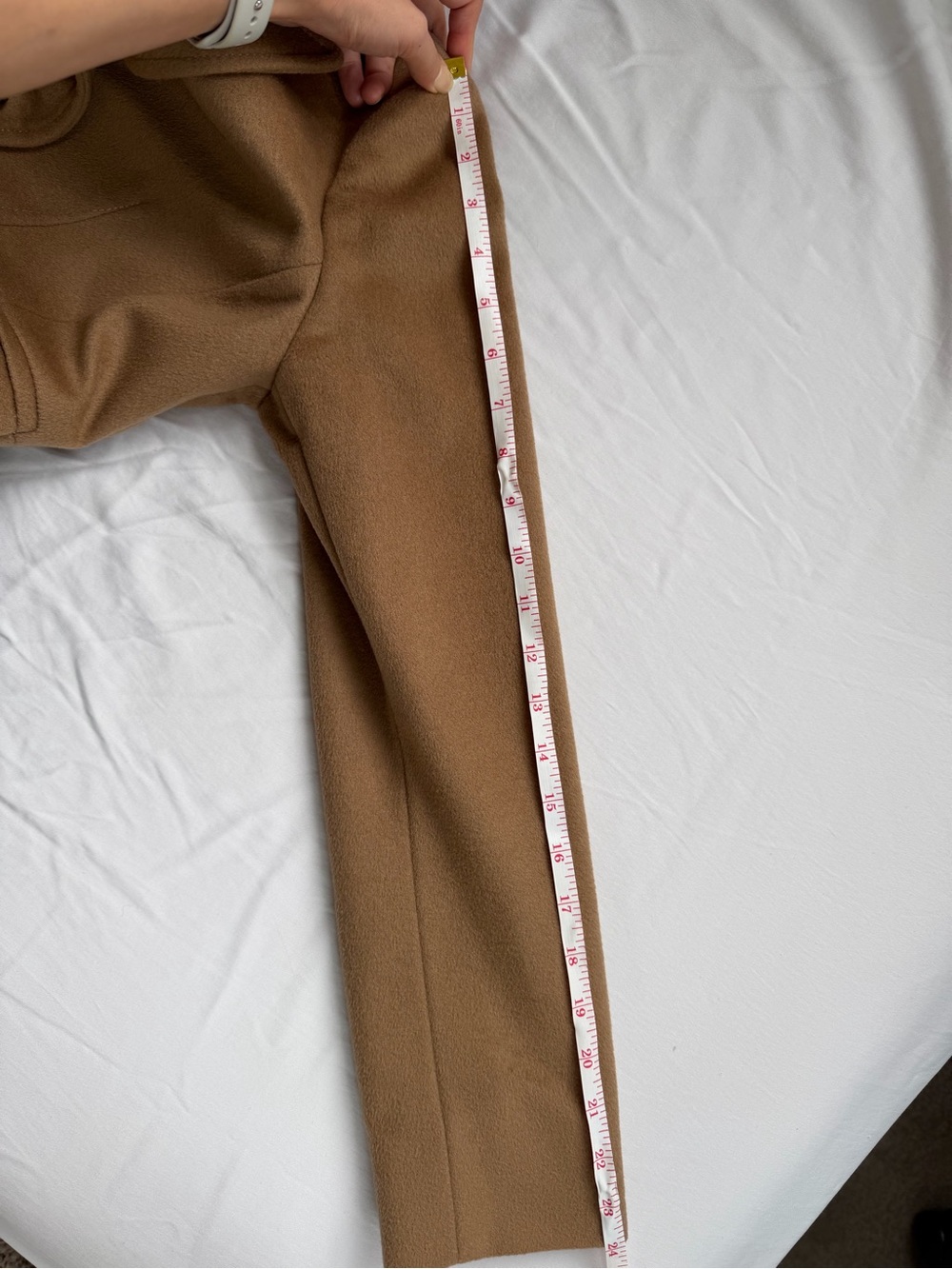 MaxMara Camel Virgin Wool Angora Tailored Coat US 4 IT 38 - Picture 5 of 11
